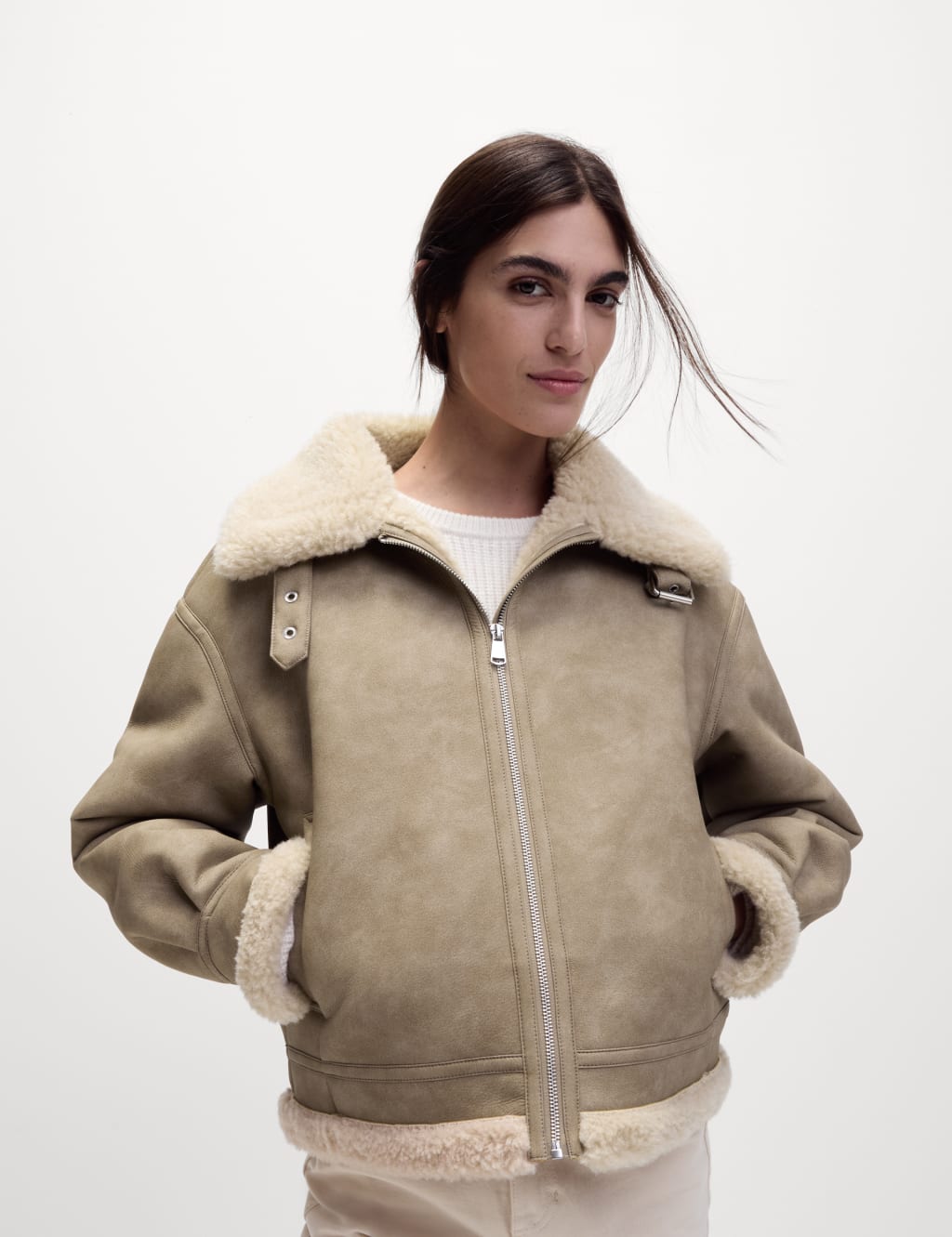 Closed shearling parka shop