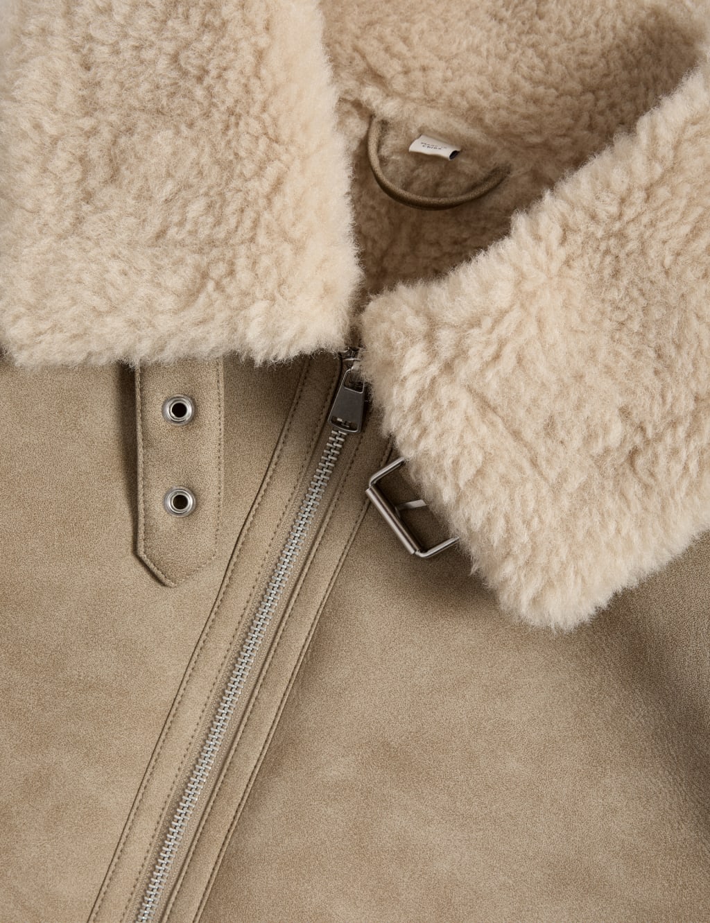 Marks and spencer shearling jacket deals