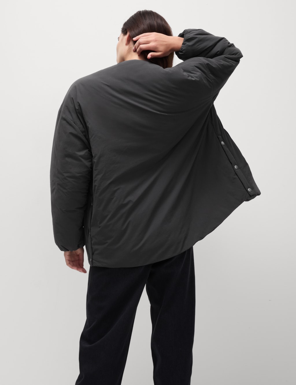 Clean Quilted Collarless Jacket