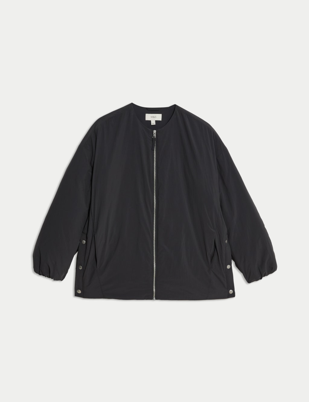 Collarless zip jacket new arrivals