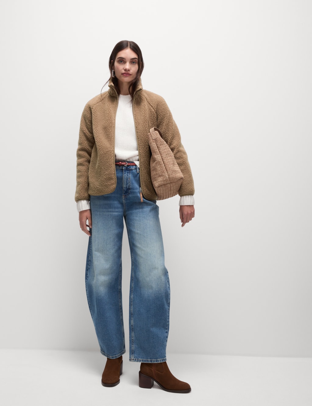 Borg Lightweight Funnel Neck Jacket M S Collection M S