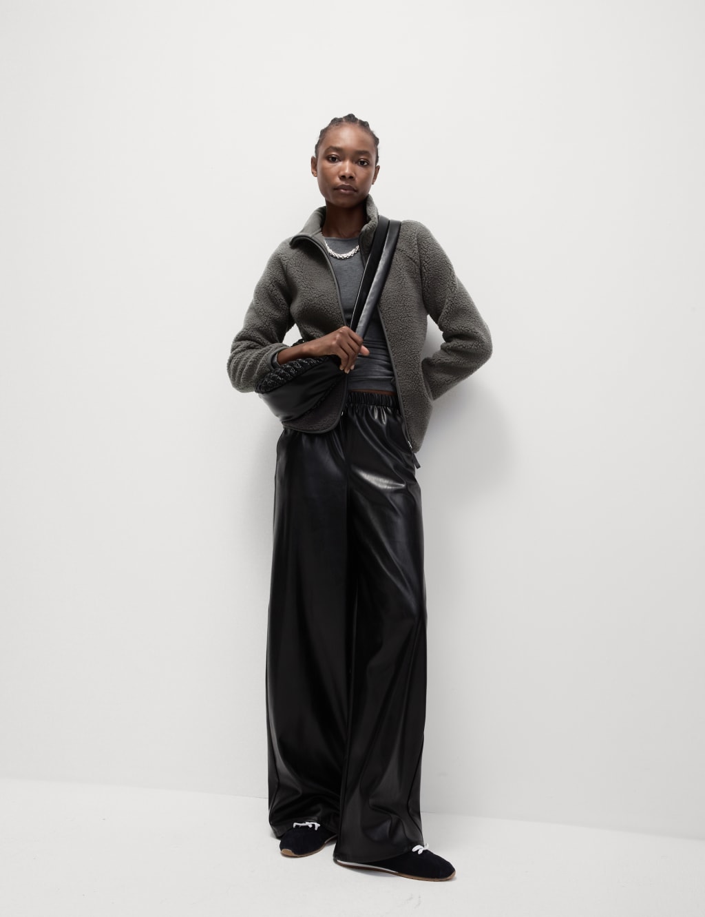 Black borg jacket womens shop