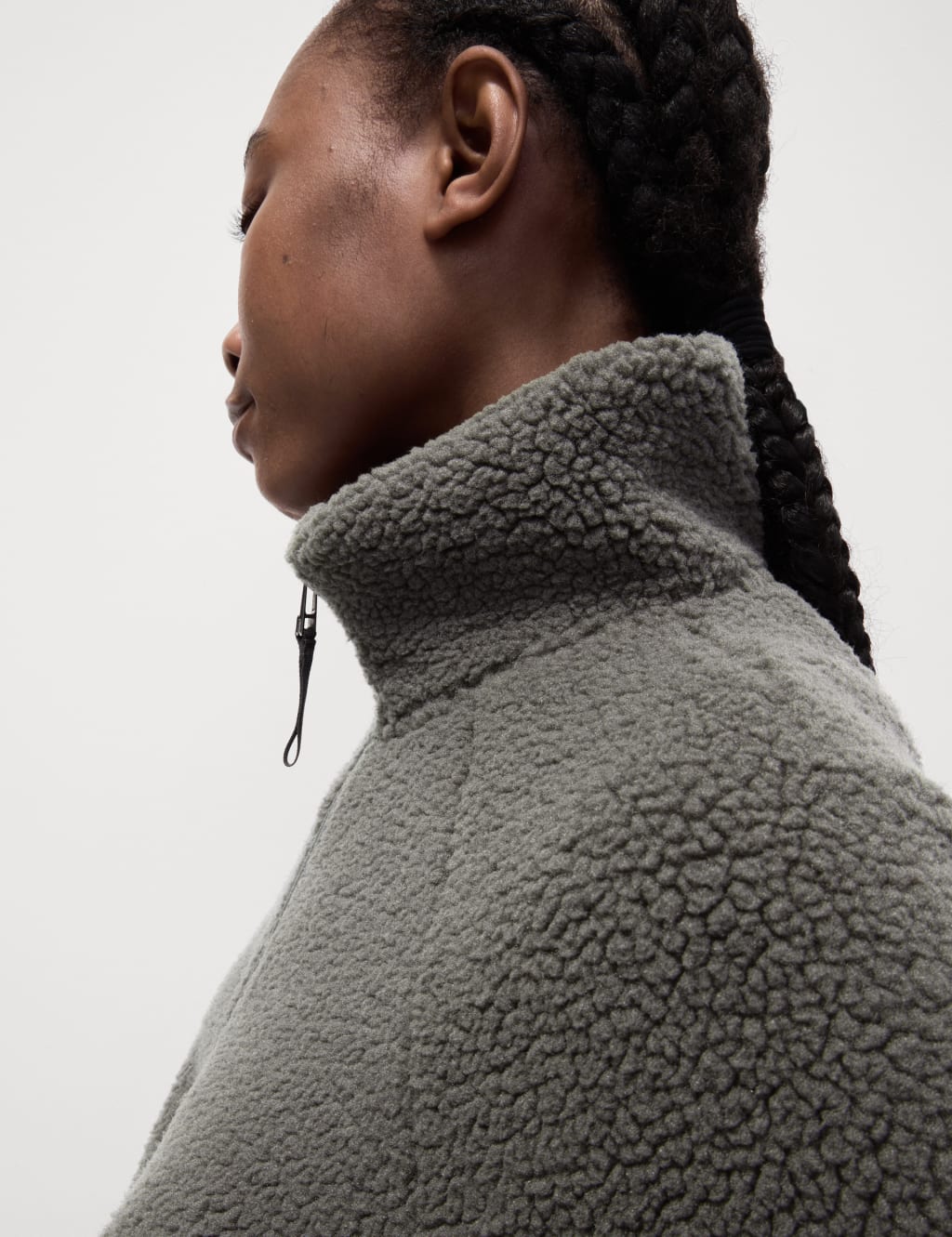 Borg Lightweight Funnel Neck Jacket M S Collection M S