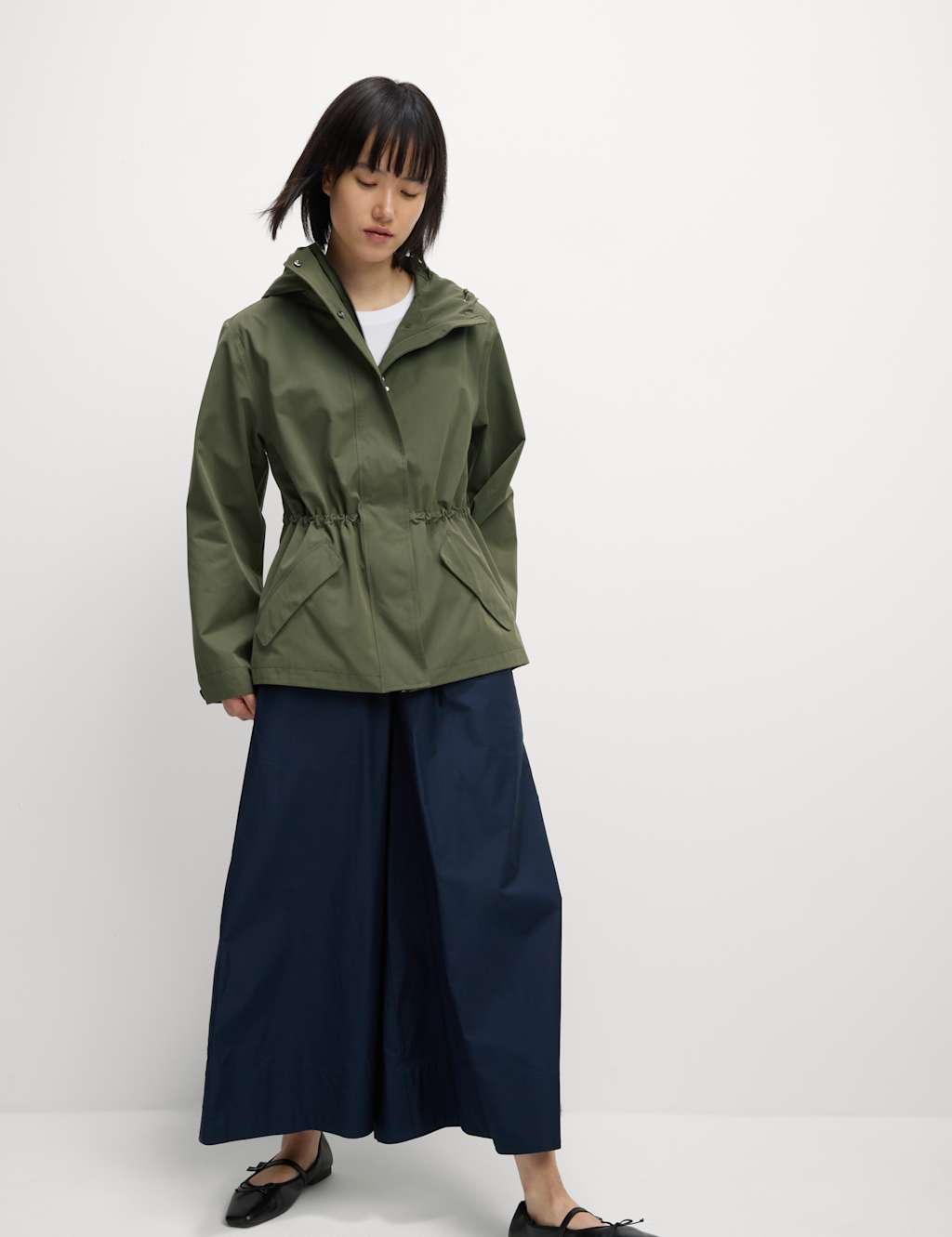 Stormwear™ Hooded Rain Jacket with Cotton 4 of 8