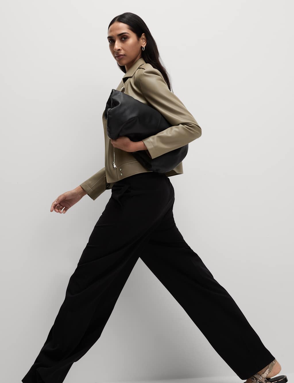 Petite Faux Leather Biker Jacket 5 of 6