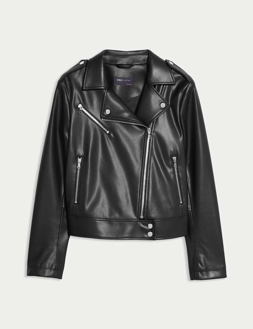 Faux Leather Biker Jacket