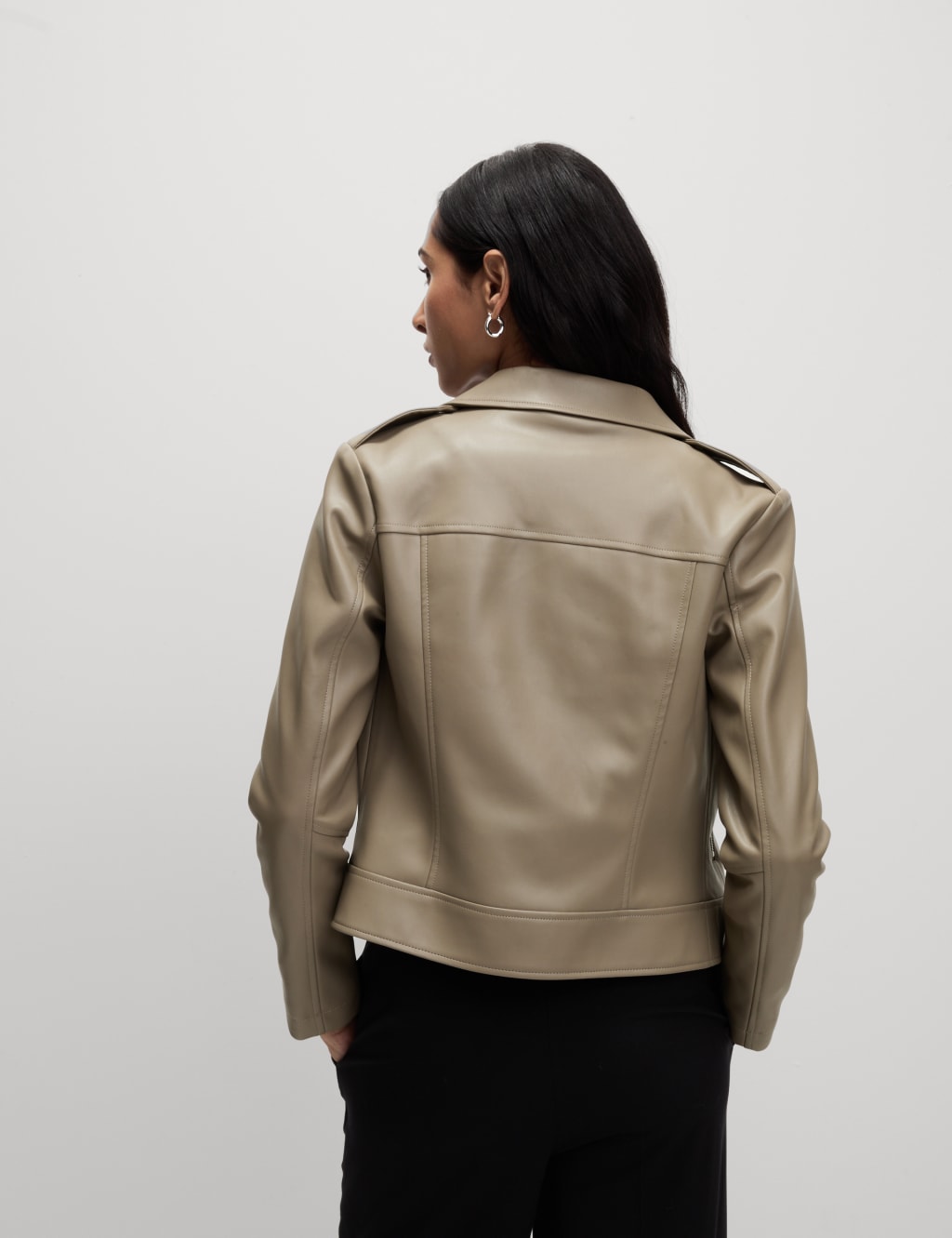 Faux Leather Biker Jacket 4 of 7