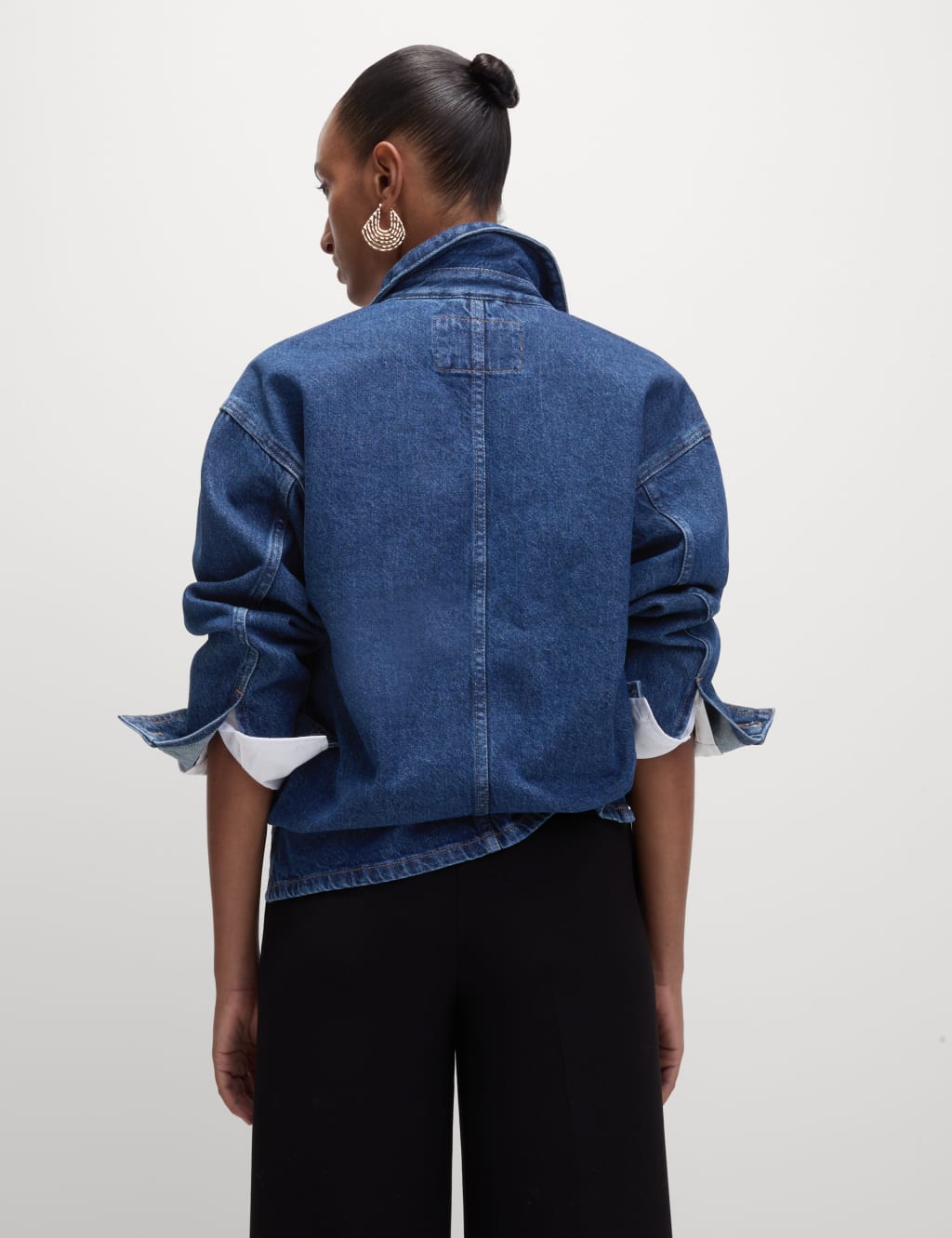 Pure Cotton Denim Relaxed Shacket 4 of 7