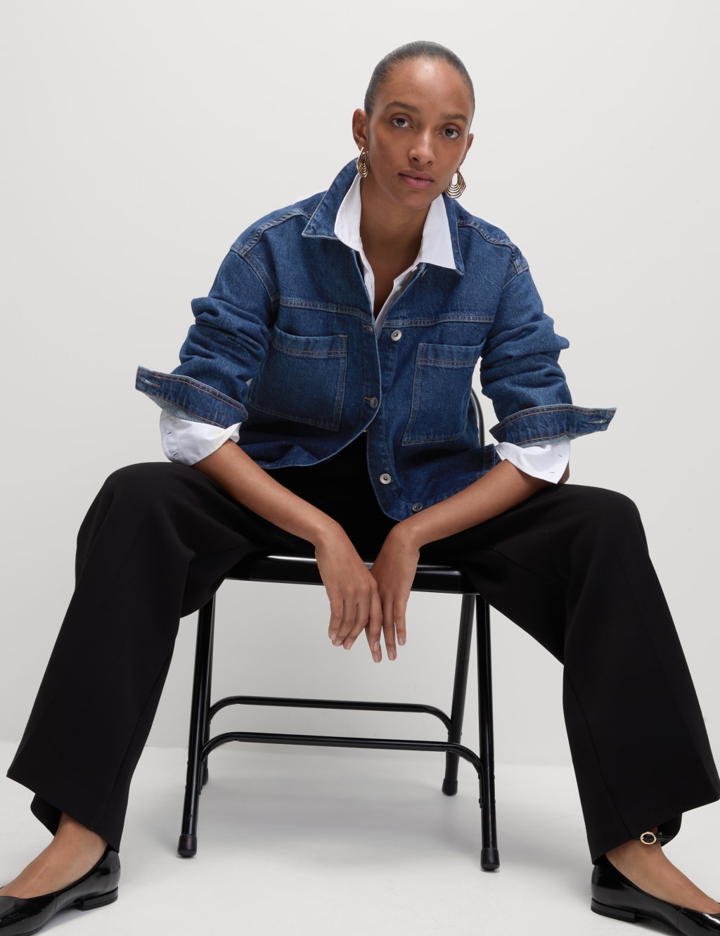 Pure Cotton Denim Relaxed Shacket 6 of 7