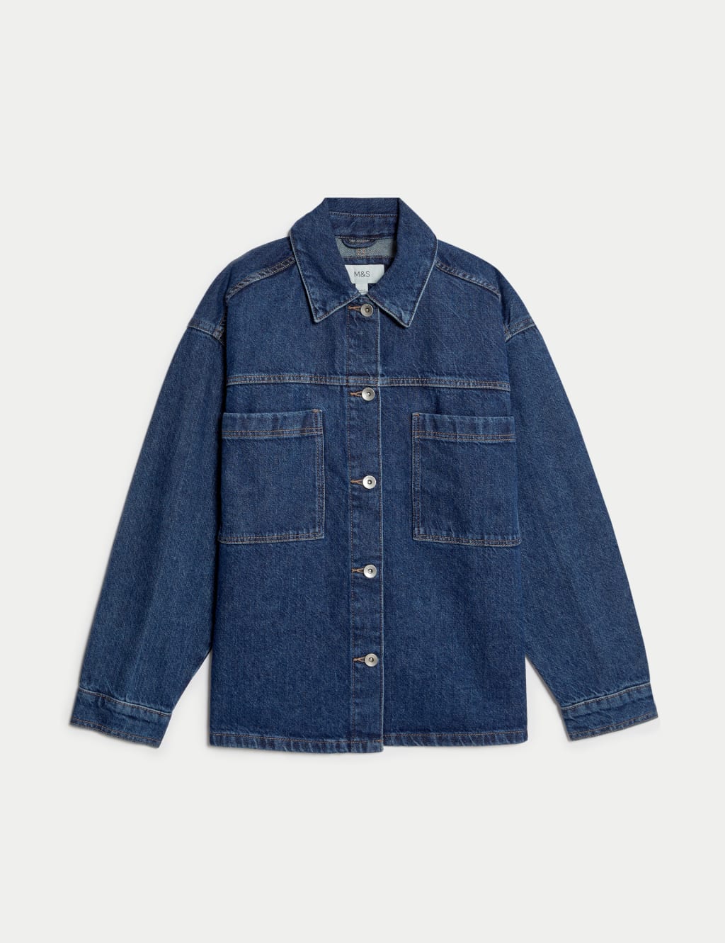 Pure Cotton Denim Relaxed Shacket 2 of 7