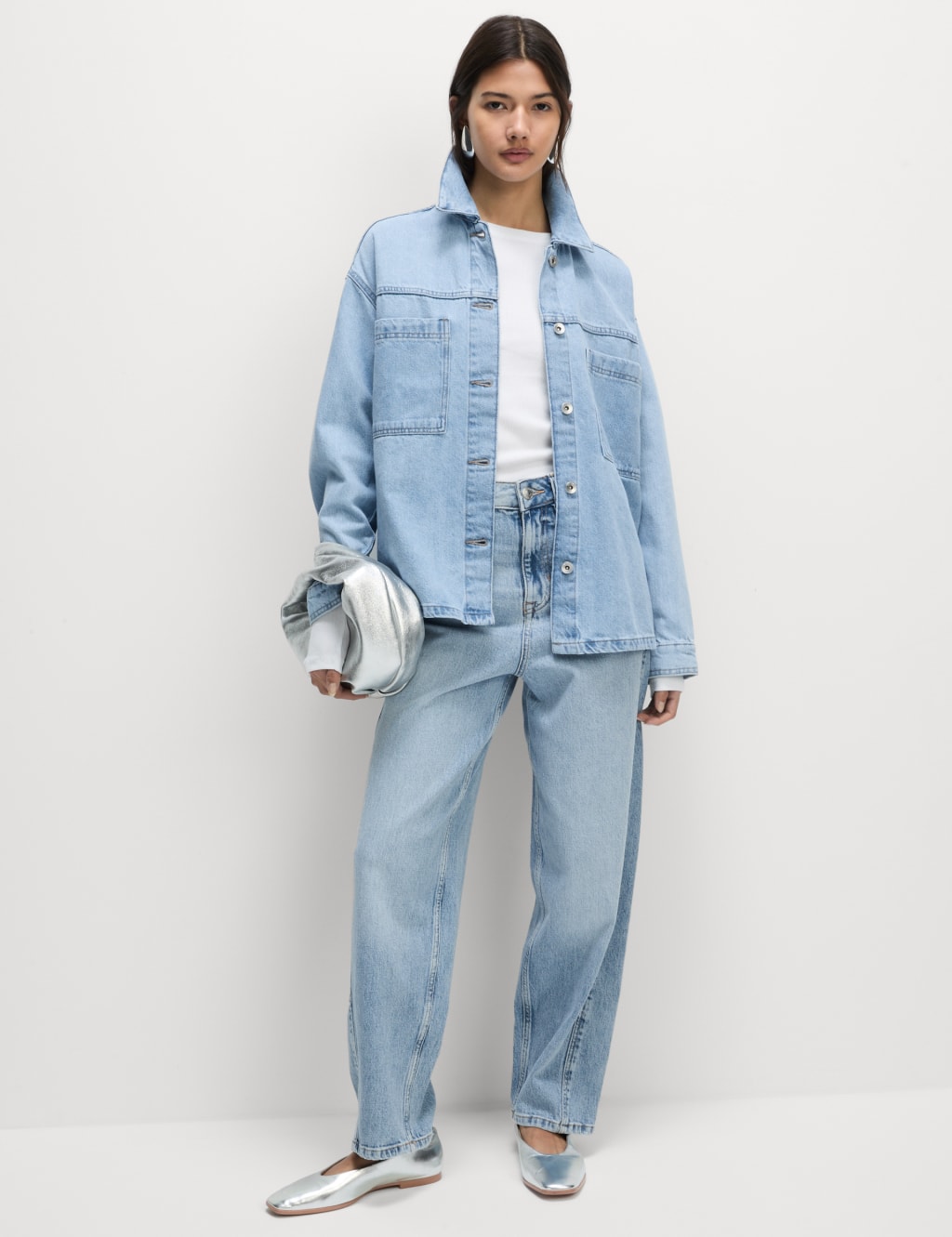 Pure Cotton Denim Relaxed Shacket 4 of 7