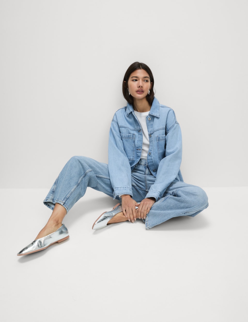 Pure Cotton Denim Relaxed Shacket 5 of 7