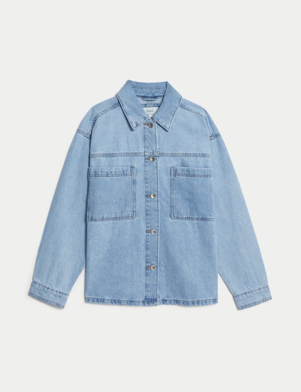 Pure Cotton Denim Relaxed Shacket 2 of 7