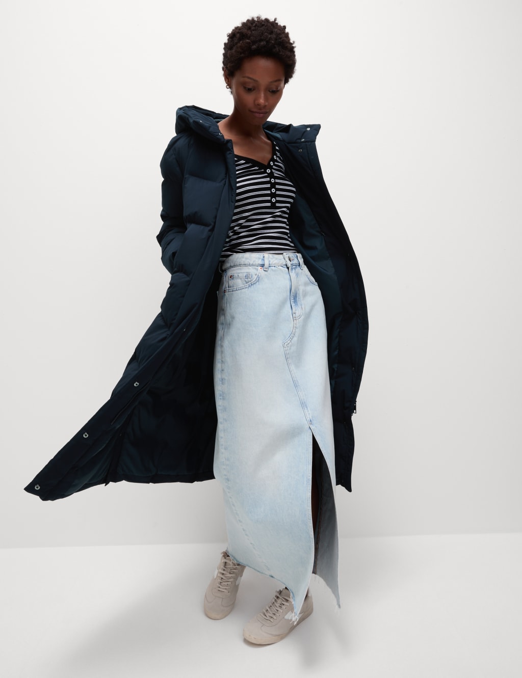Thermowarmth Hooded Longline Duvet Coat M S Collection M S