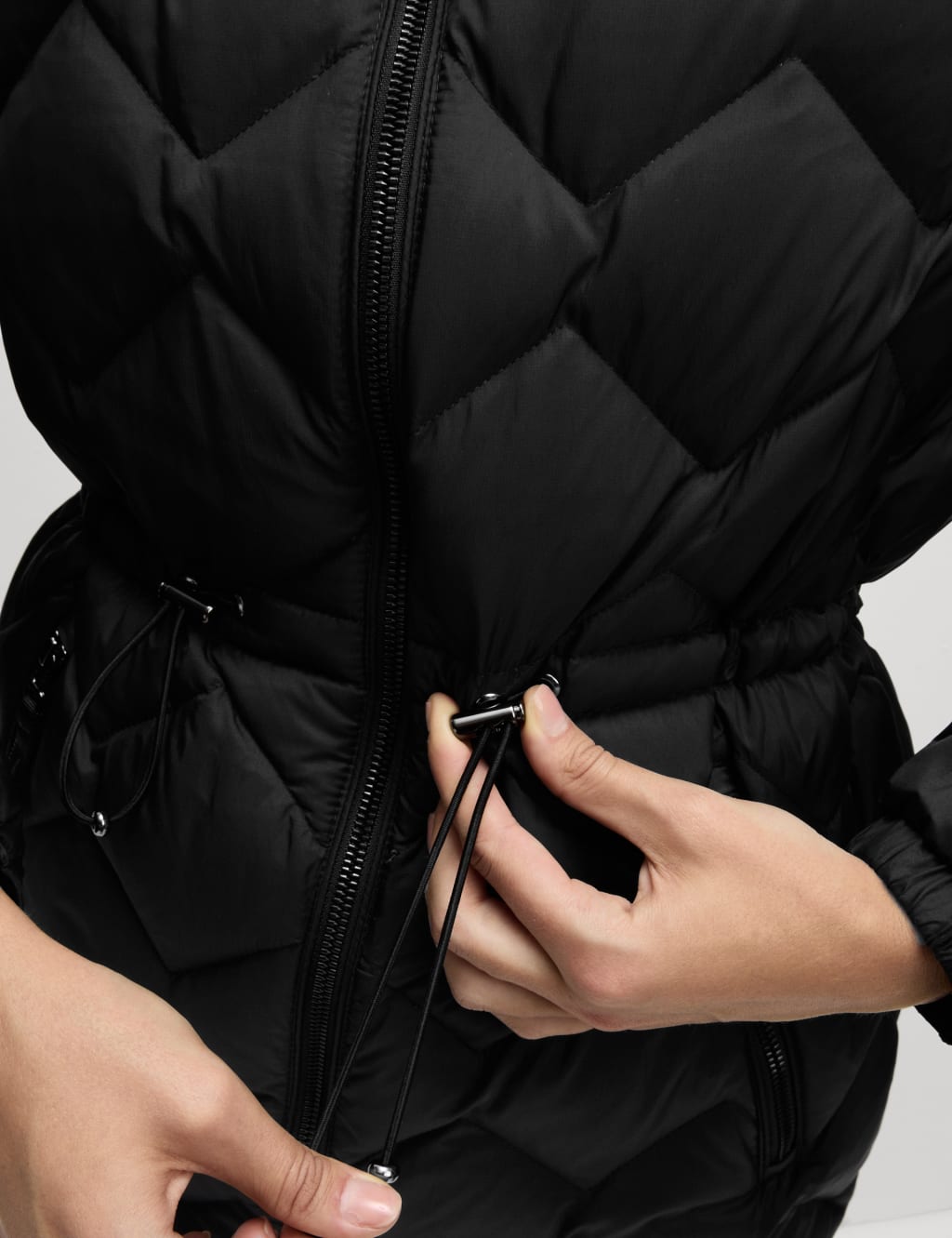 Quilted down jacket sales