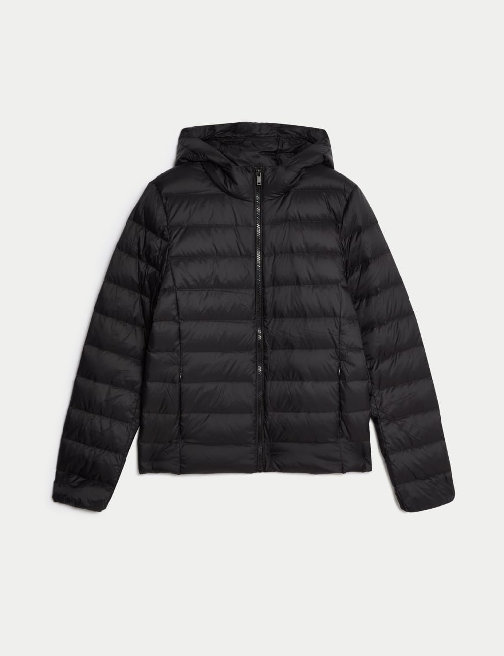 Feather Down Hooded Packaway Relaxed Jacket M S Collection M S