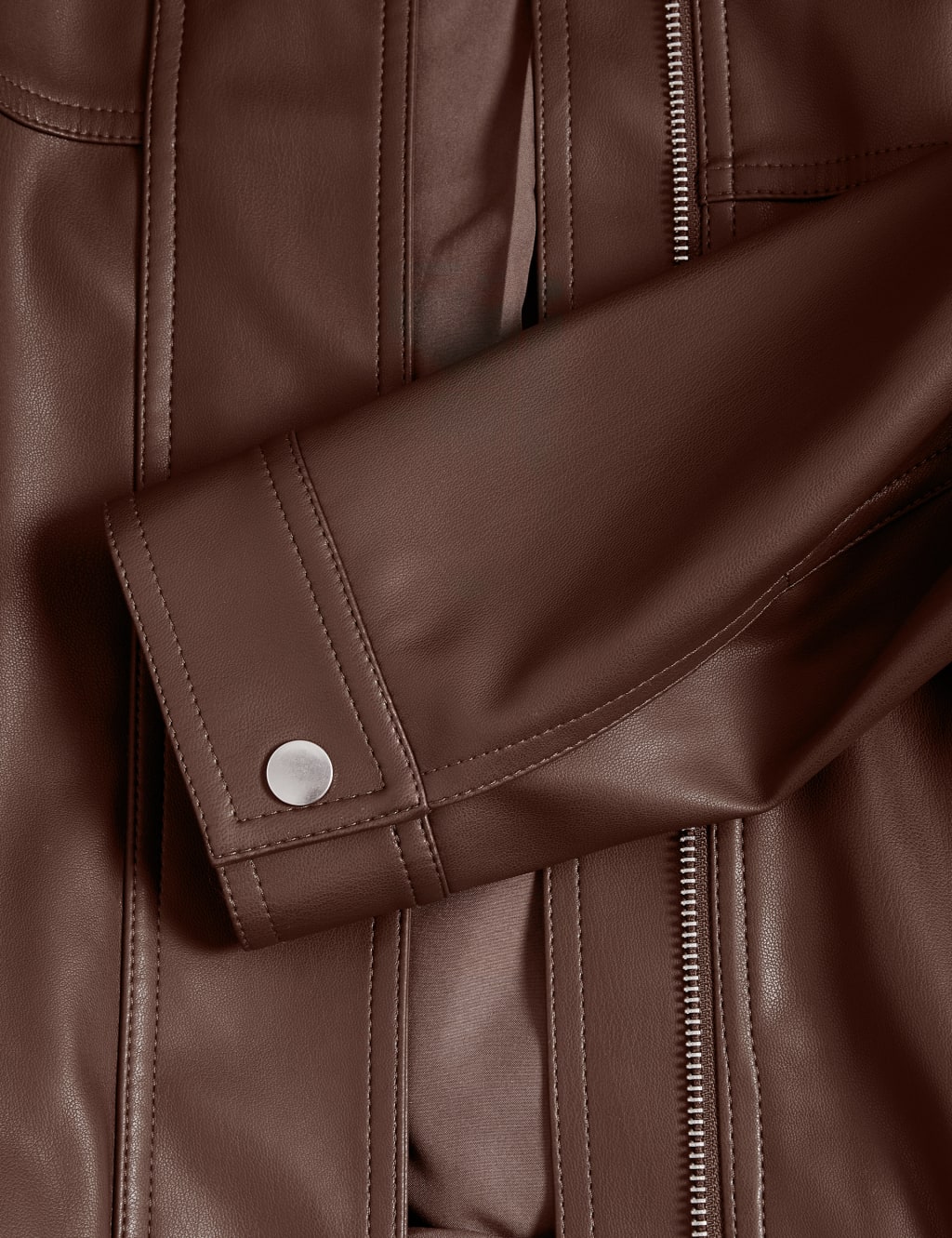 M&s faux leather jacket top