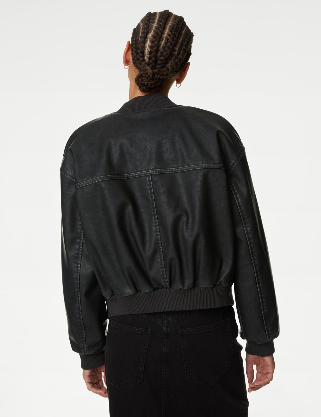 M&s faux leather jacket outlet