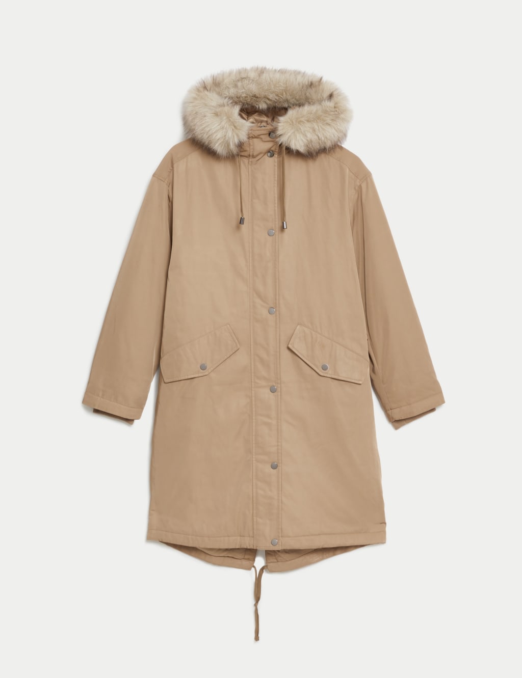 Pink fur lined parka clearance