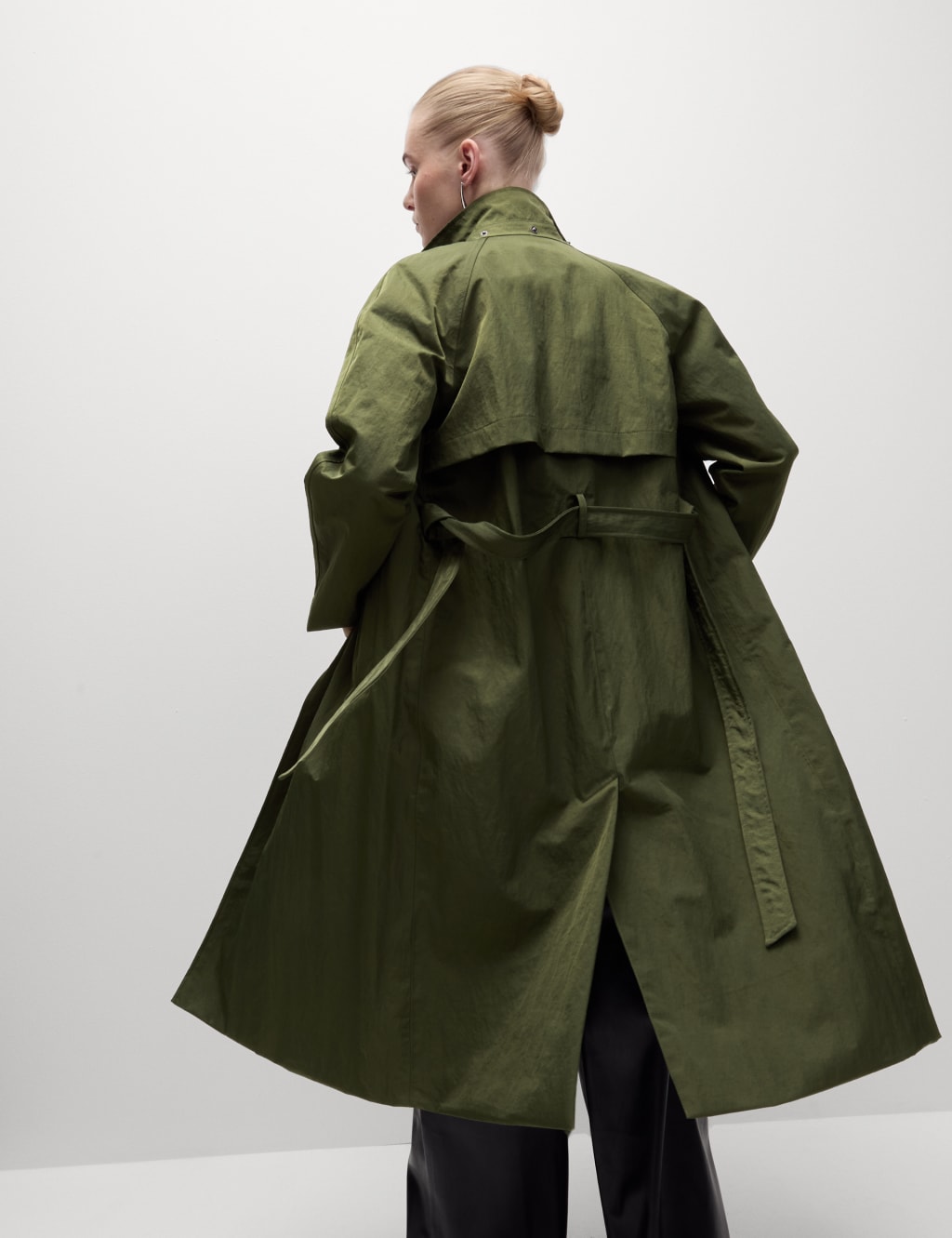 Belted trench cape shop