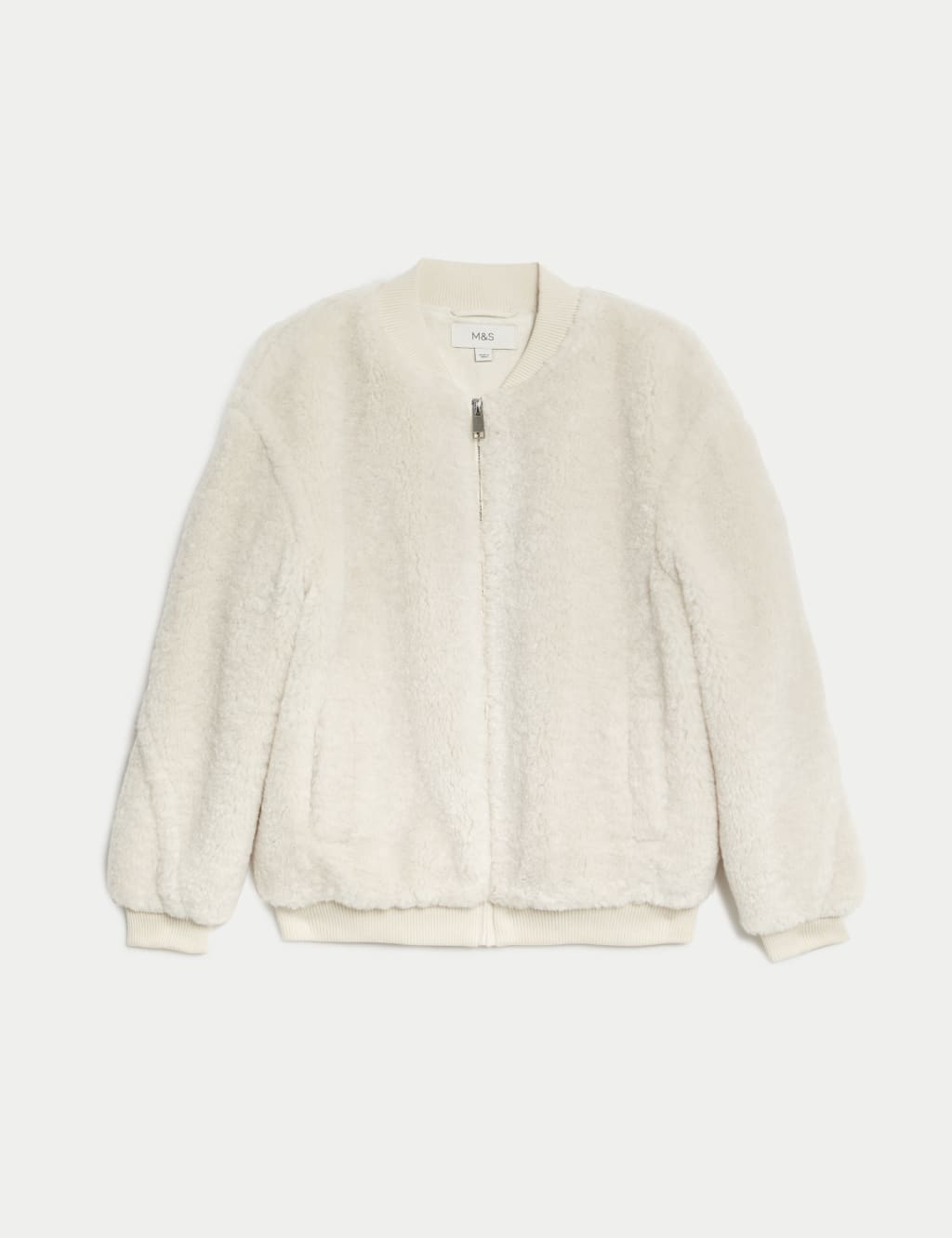 Faux Fur Bomber Jacket M S Collection M S