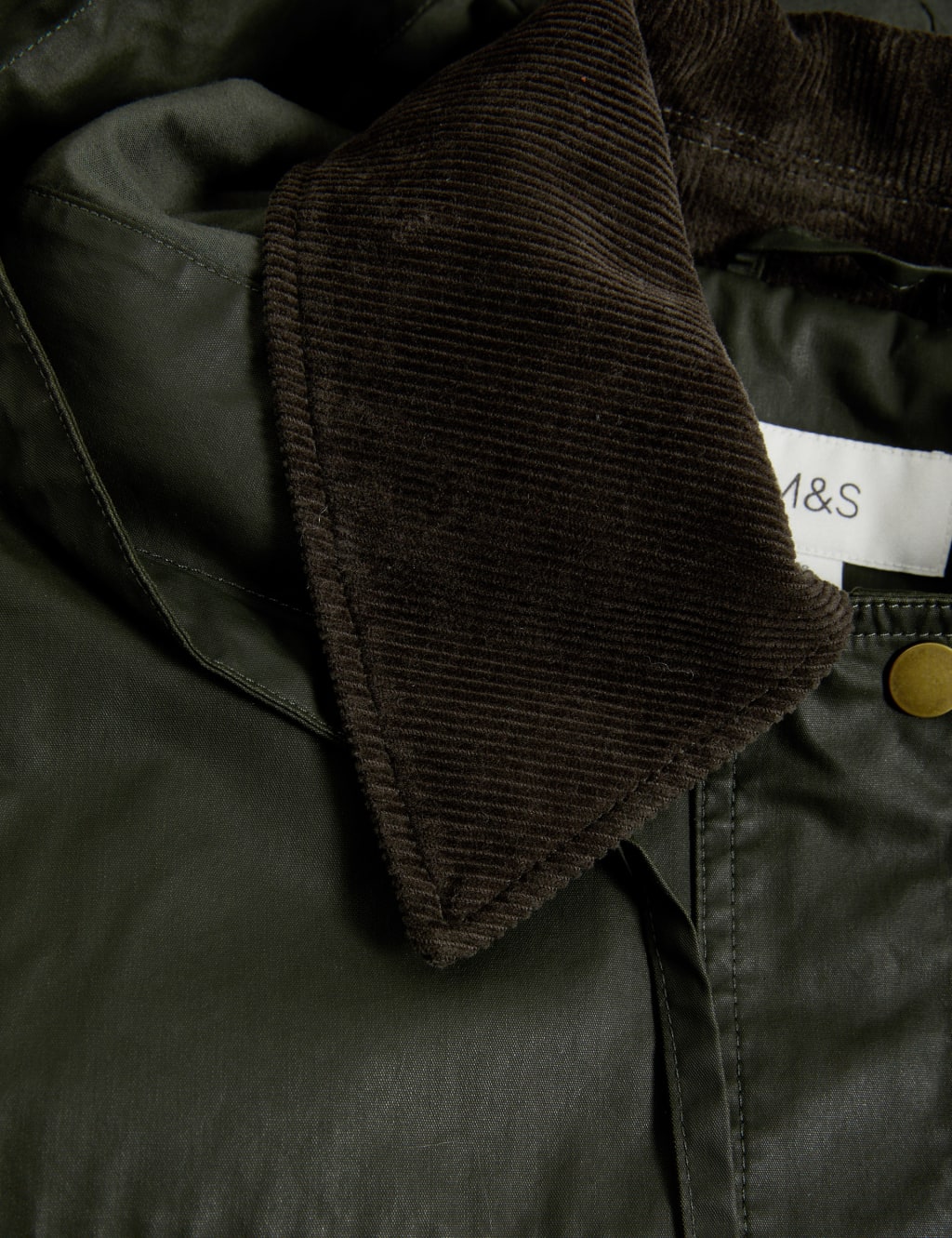 Waxed Hooded Short Jacket M S Collection M S
