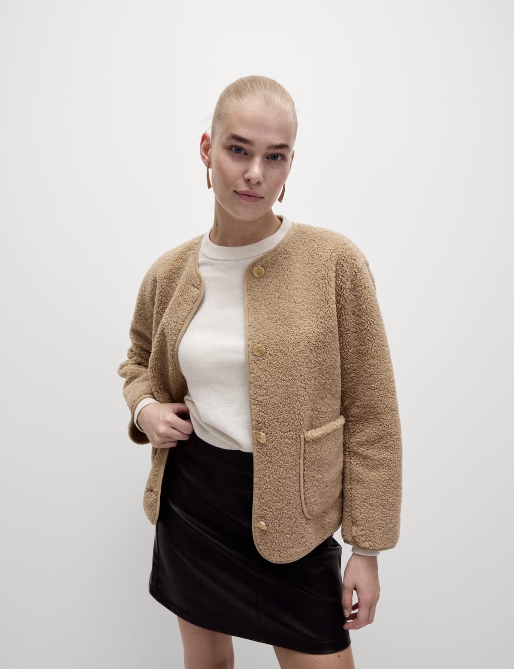 Borg Suedette Jacket M S Collection M S