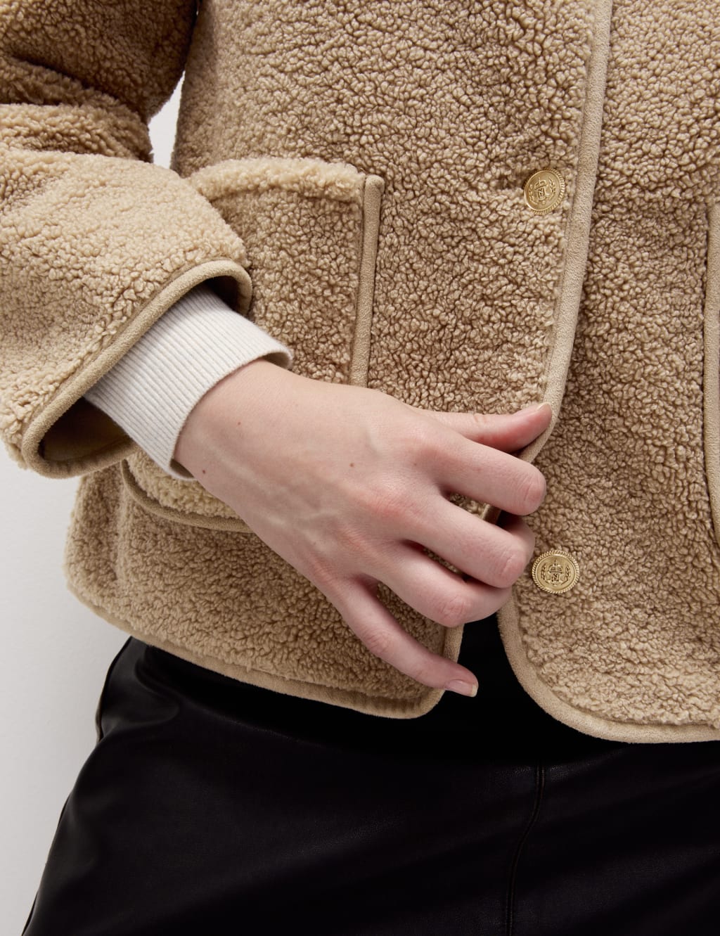 Borg Suedette Jacket M S Collection M S