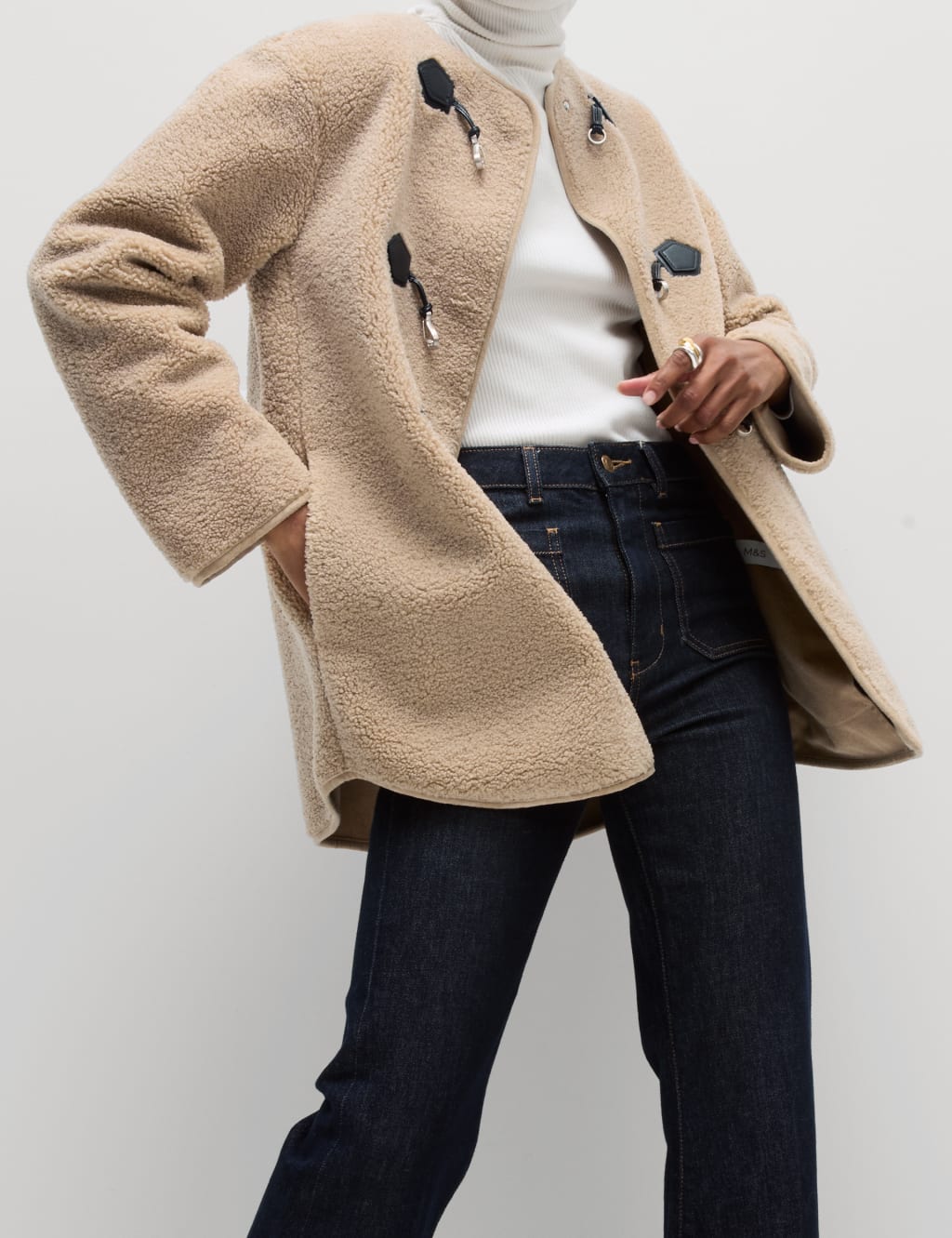 Textured Buckle Coat M S Collection M S