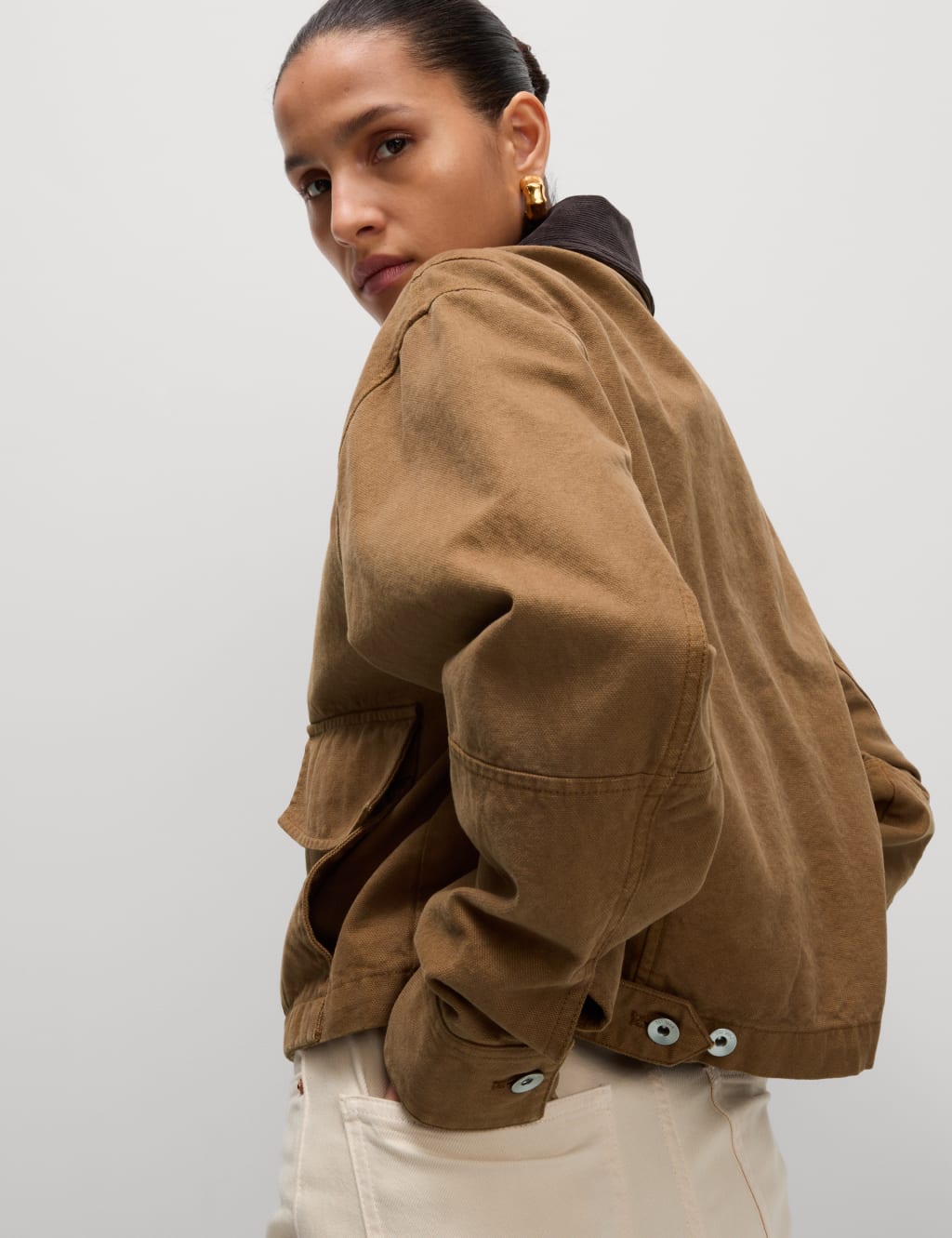Cord Collared Relaxed Jacket 1 of 8