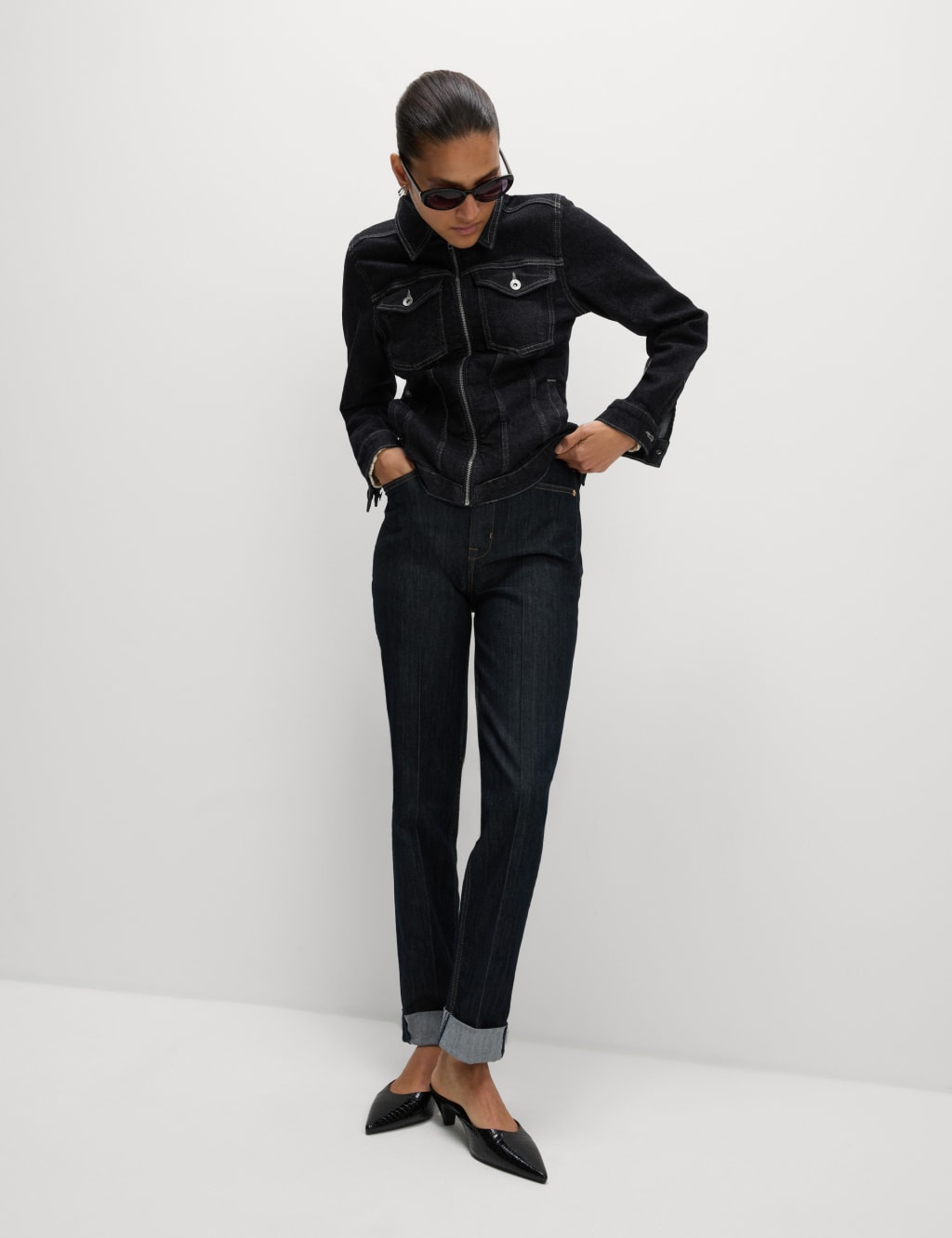 Denim Waisted Jacket 3 of 8