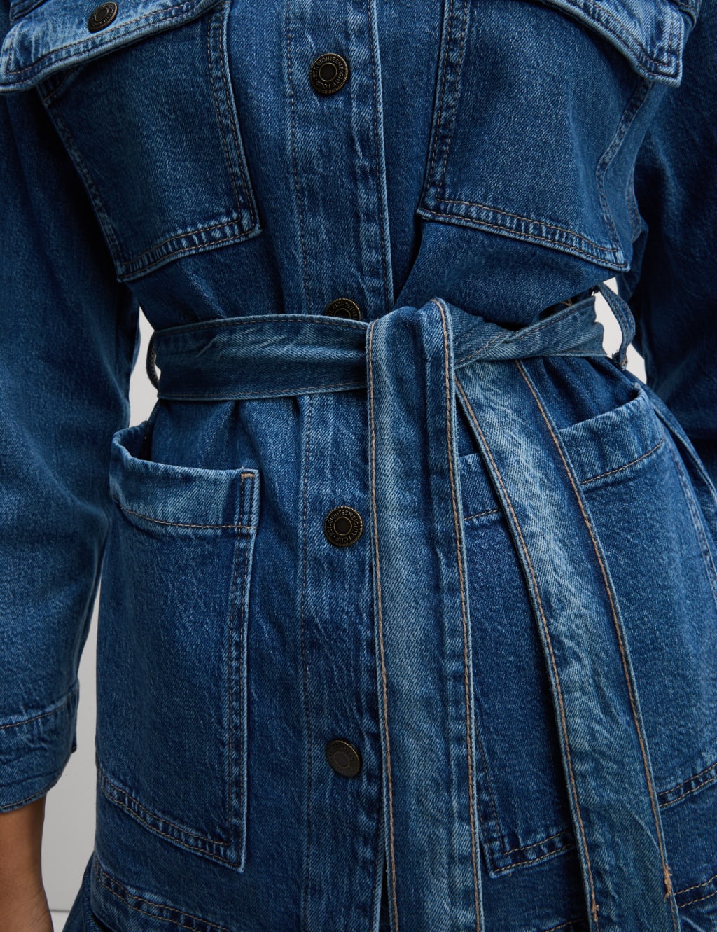 Denim Belted Relaxed Jacket