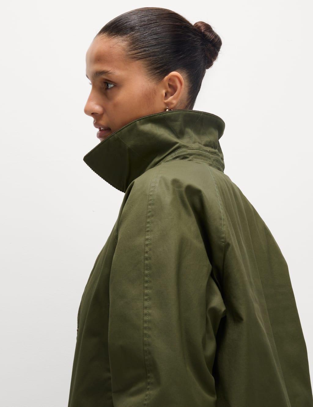 Cotton Rich Waxed Quilted Parka Coat 6 of 8
