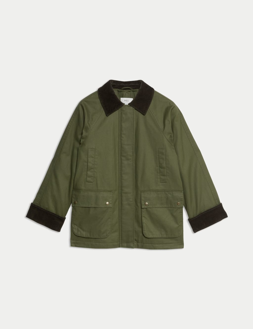 Cotton Rich Waxed Quilted Parka Coat 2 of 8