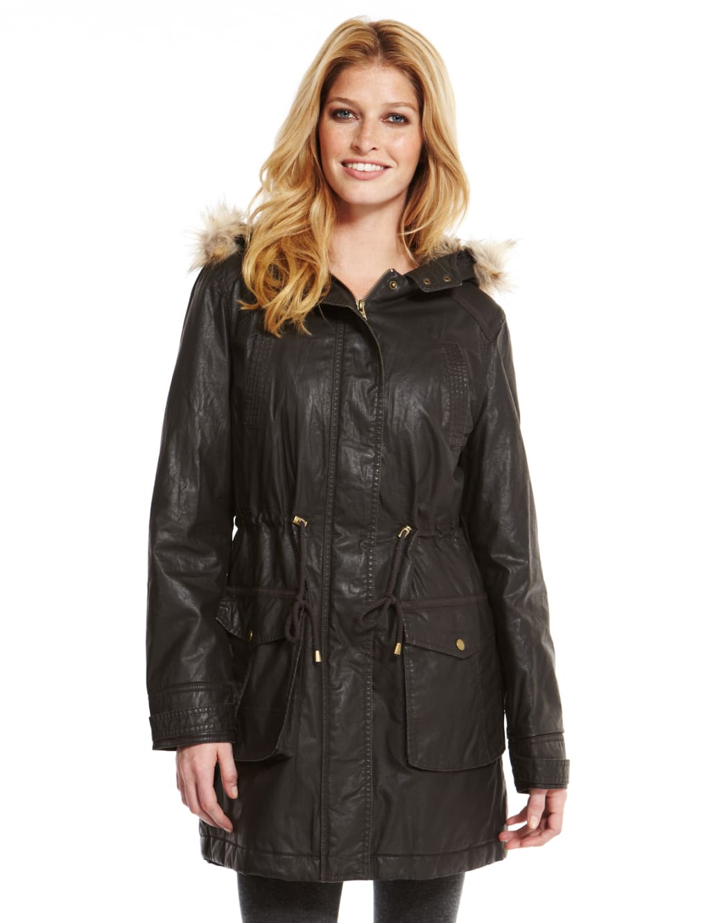 Marks and spencer indigo waxed jacket discount