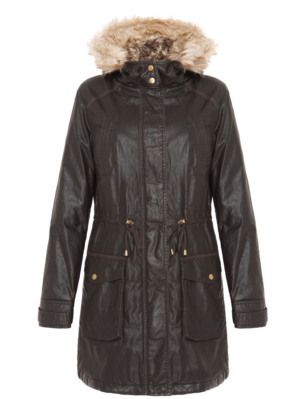 Pure Cotton Hooded Waxy Parka 3 of 6