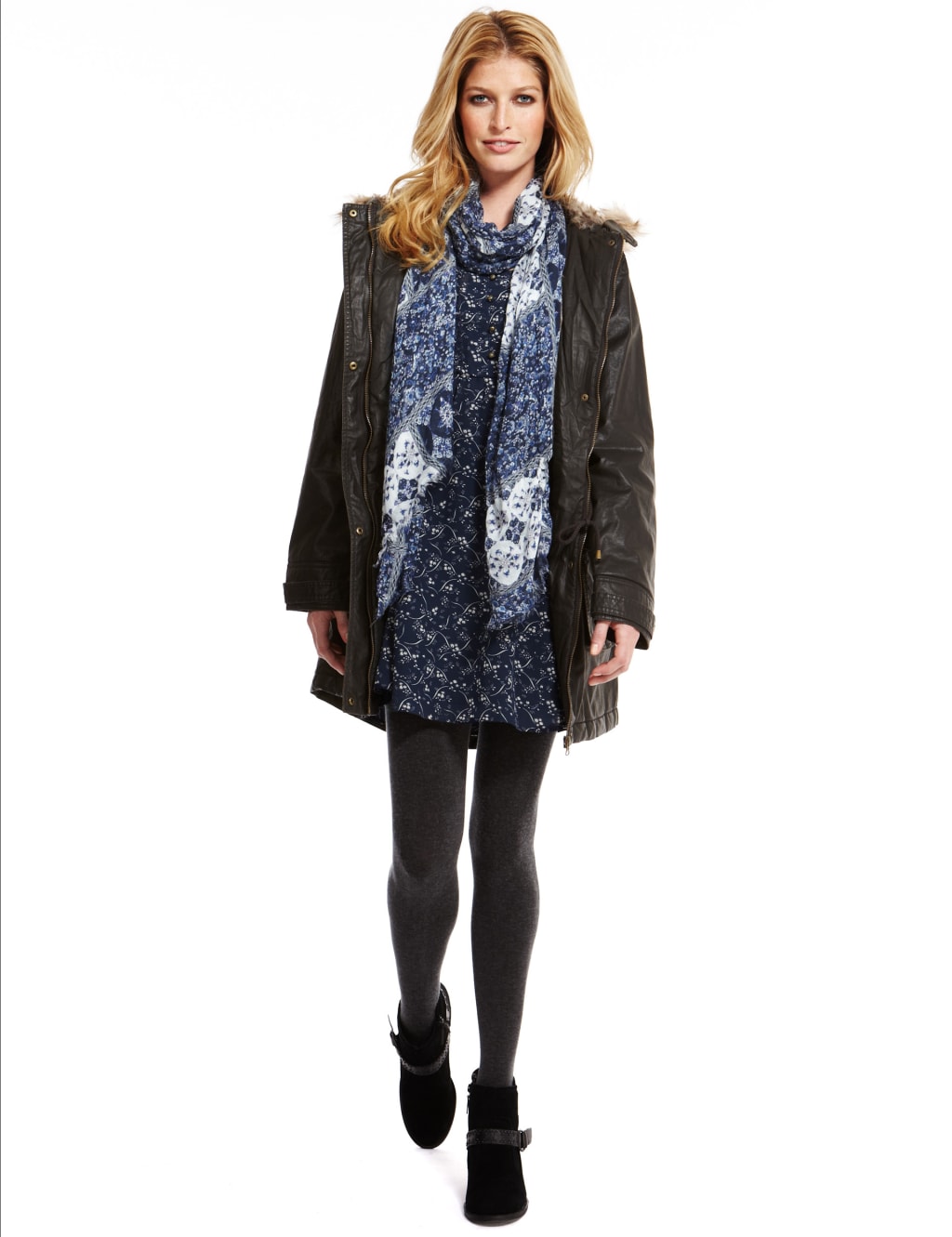 Pure Cotton Hooded Waxy Parka 4 of 6