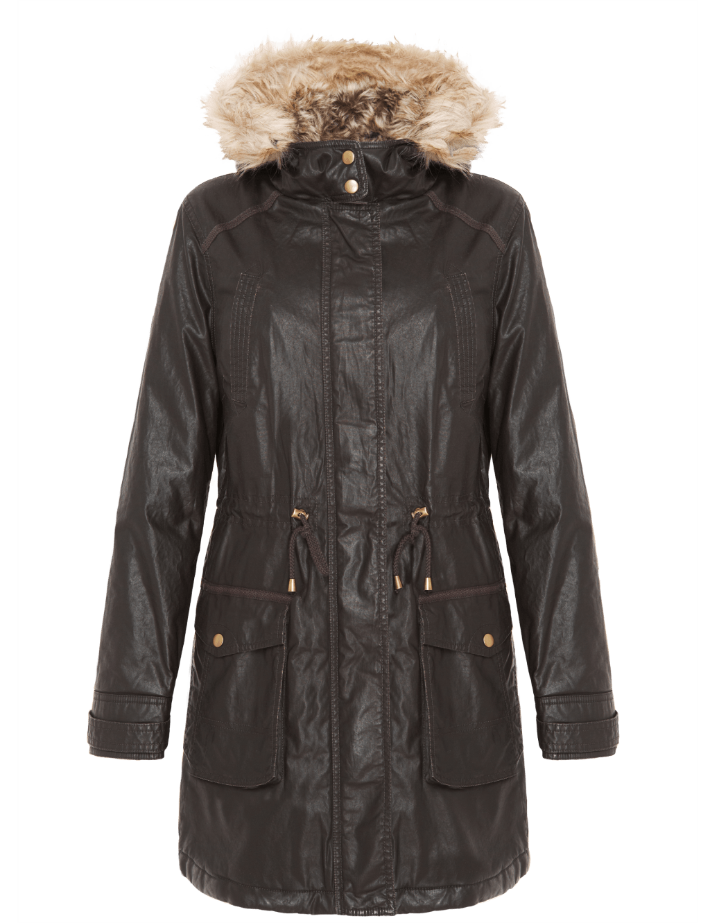 Pure Cotton Hooded Waxy Parka 2 of 6