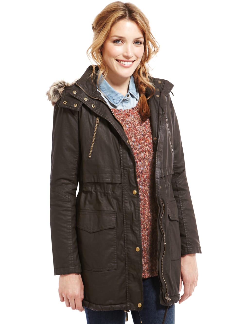 M&s ladies parkas top