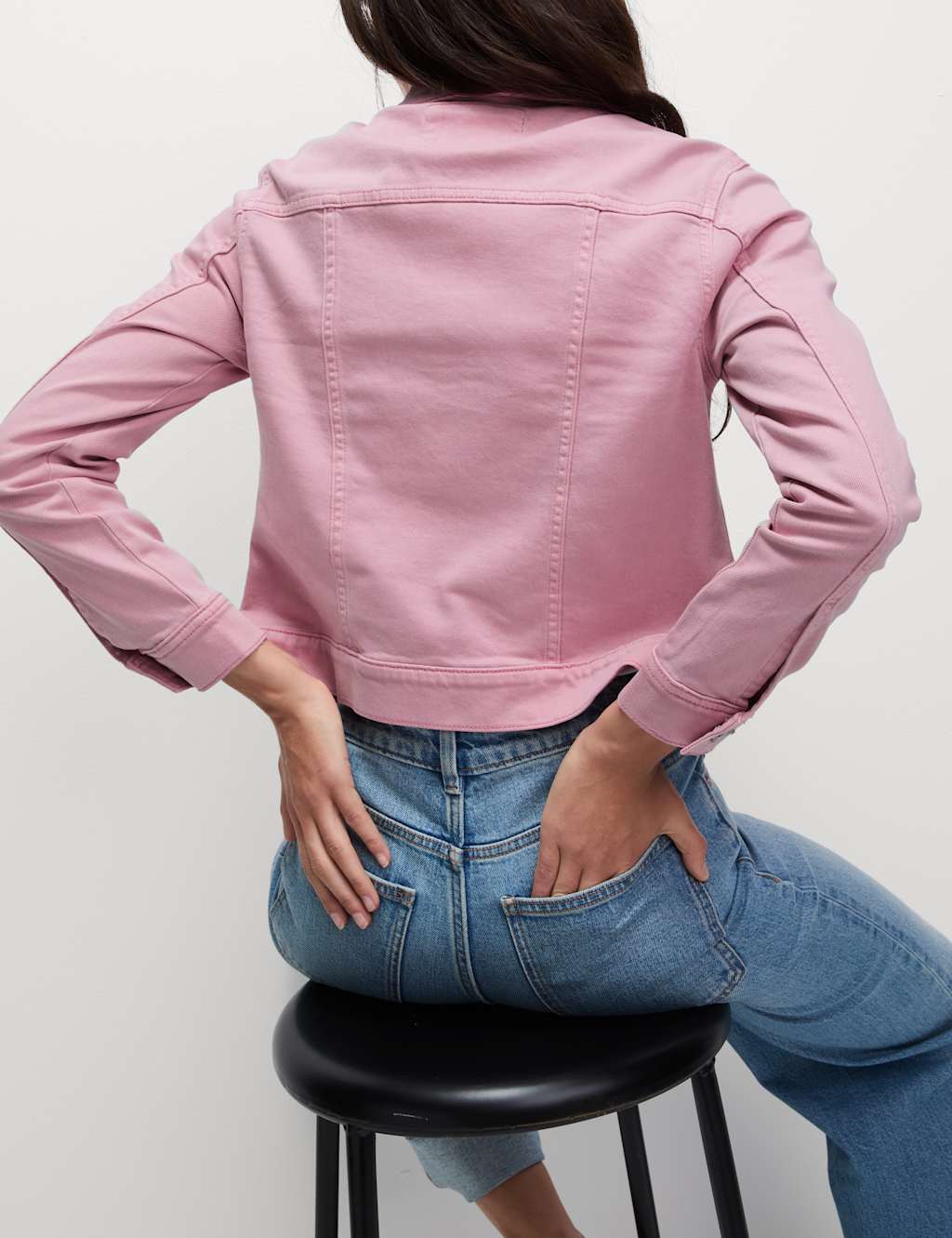 Cotton Rich Denim Jacket with Stretch 4 of 5