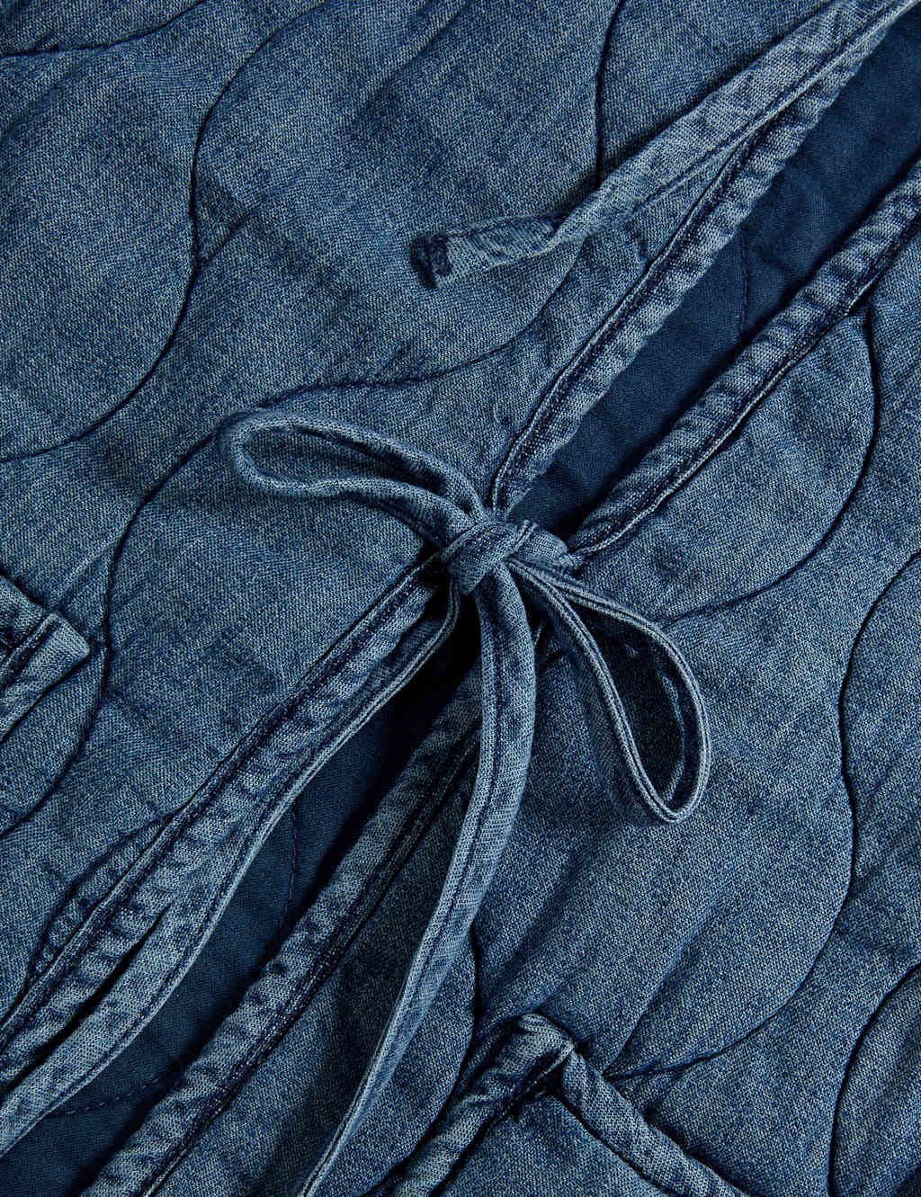 Pure Cotton Denim Quilted Gilet 7 of 7