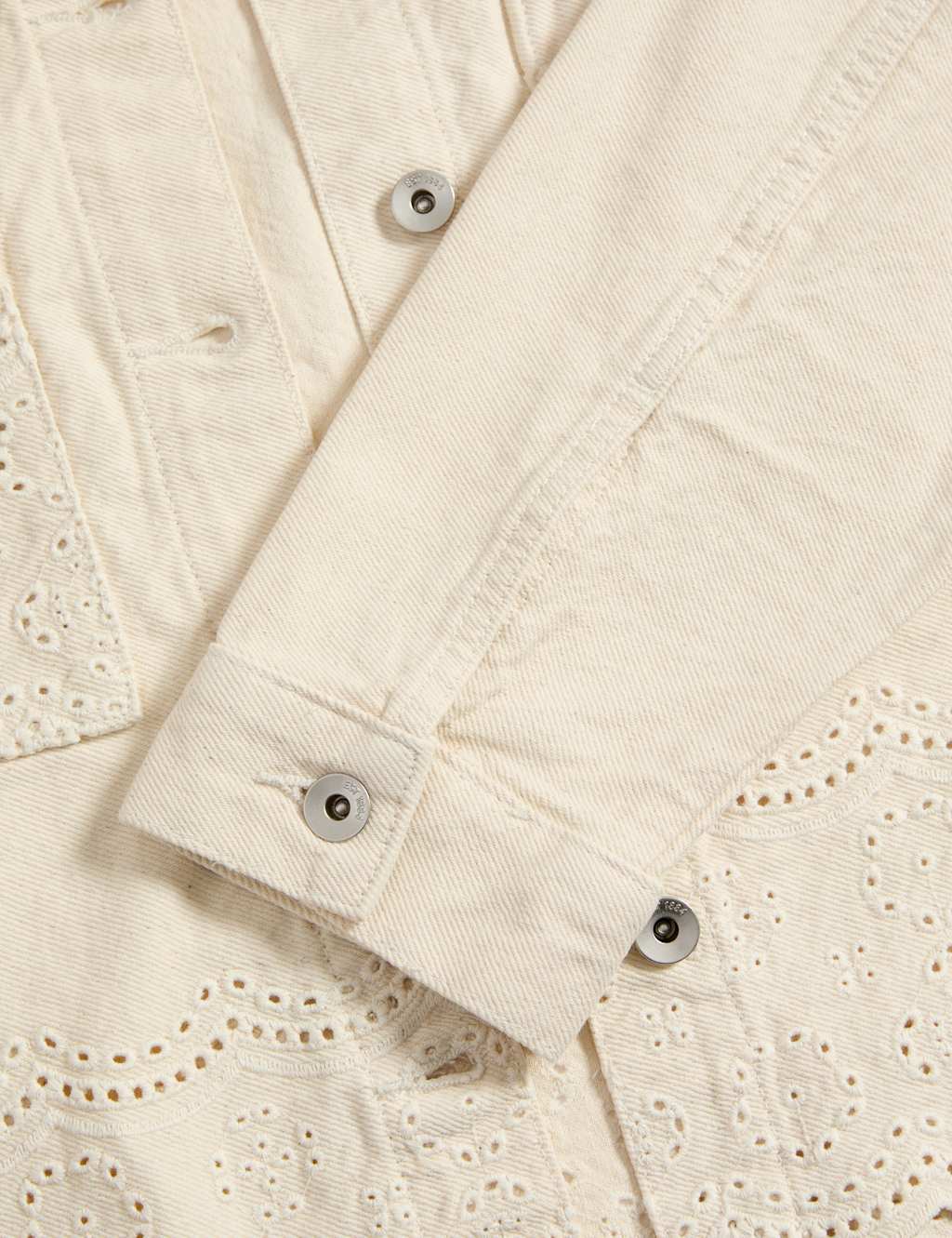 Denim Embroidered Relaxed Shacket 7 of 7