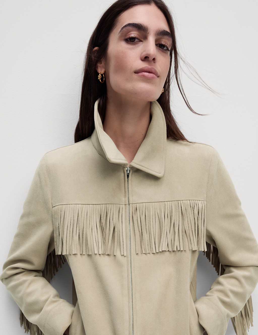 Suedette Fringed Jacket 5 of 6