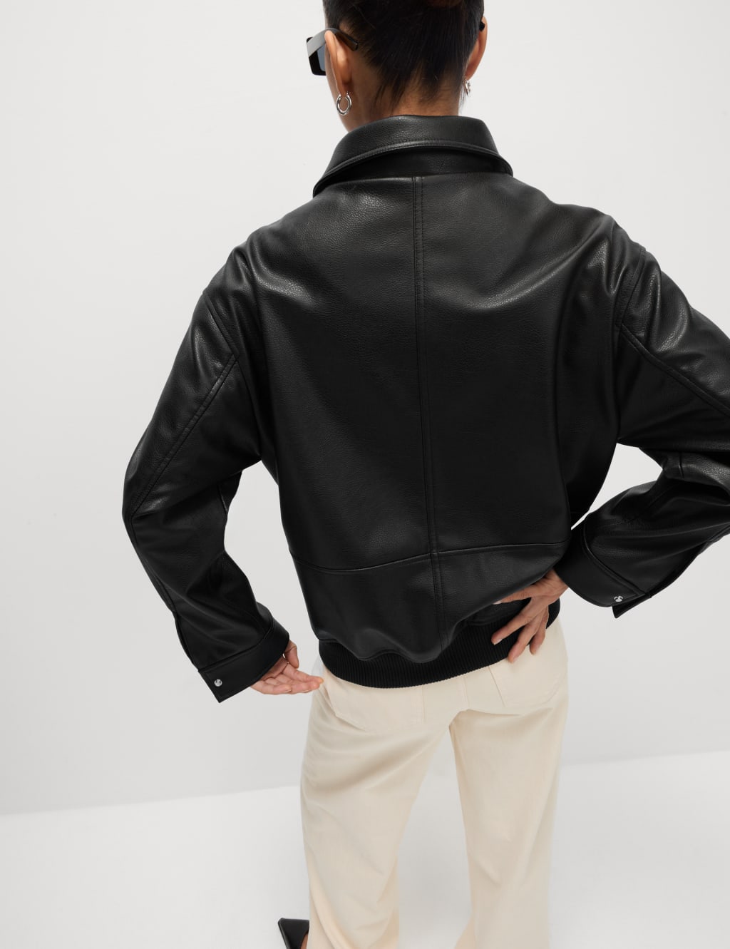 Faux Leather Relaxed Fit Jacket 4 of 7