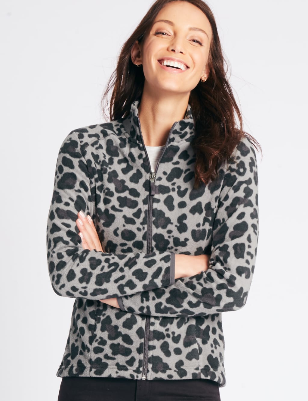 Animal Print Fleece Jacket 3 of 4