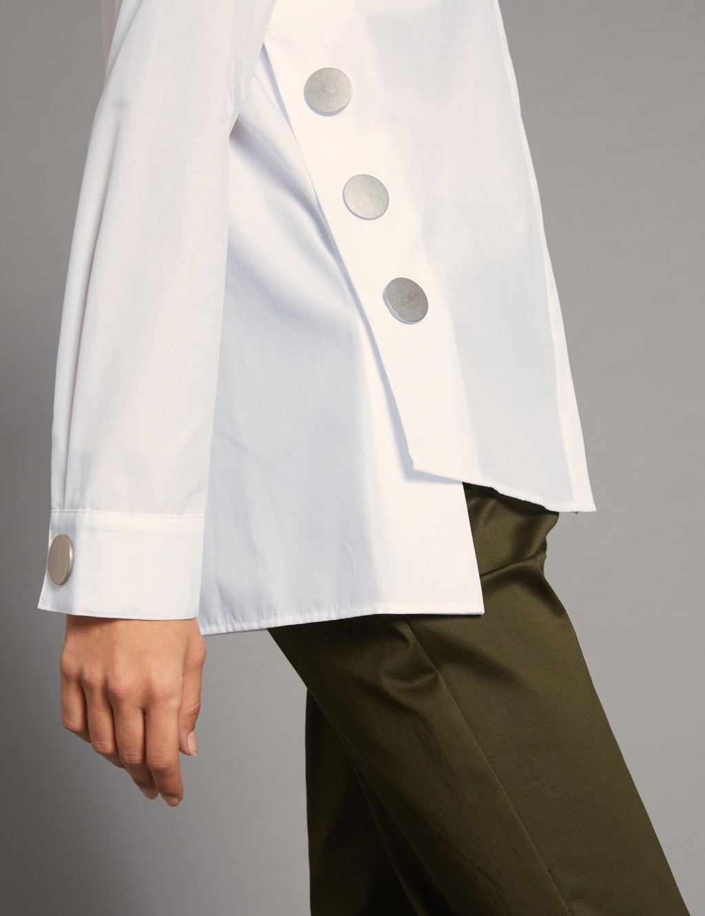 Pure Cotton Button Detail Long Sleeve Shirt 5 of 5