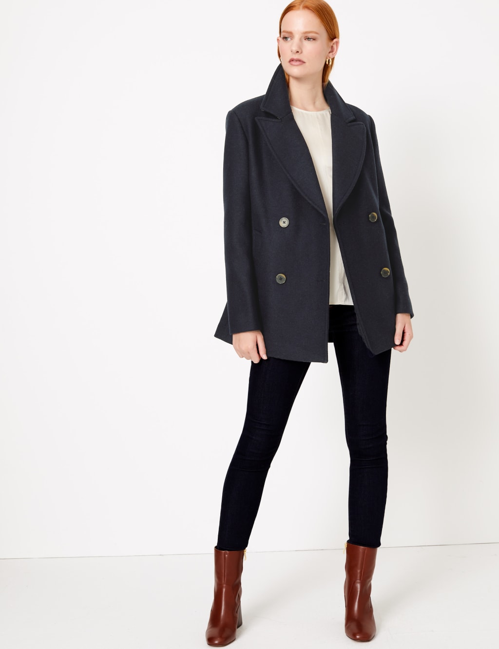Tailored Double Breasted Coat Autograph M S
