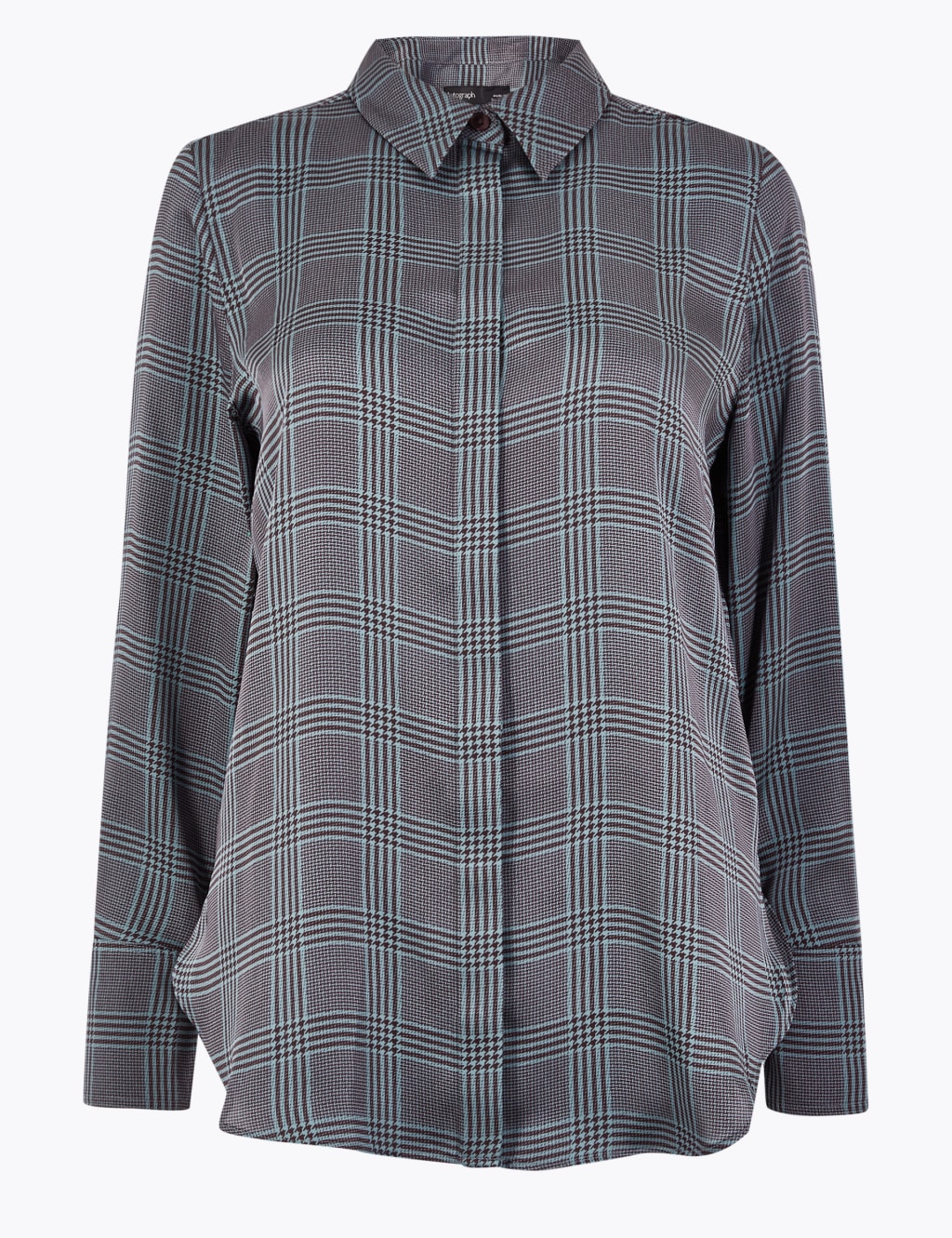 Satin Checked Blouse 2 of 4