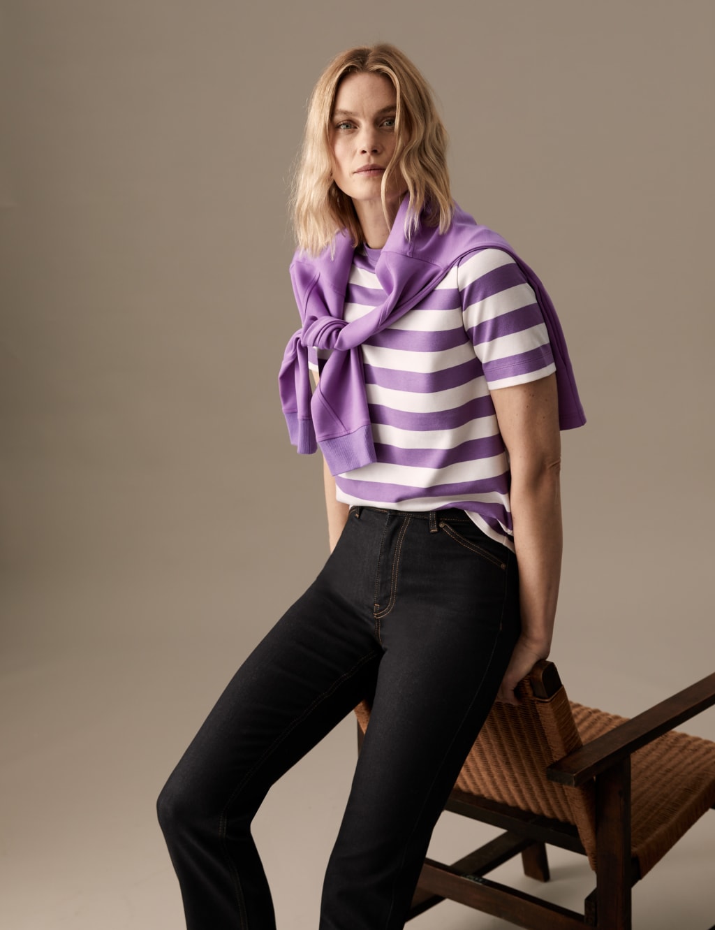 Cotton Rich Striped T-Shirt 1 of 5