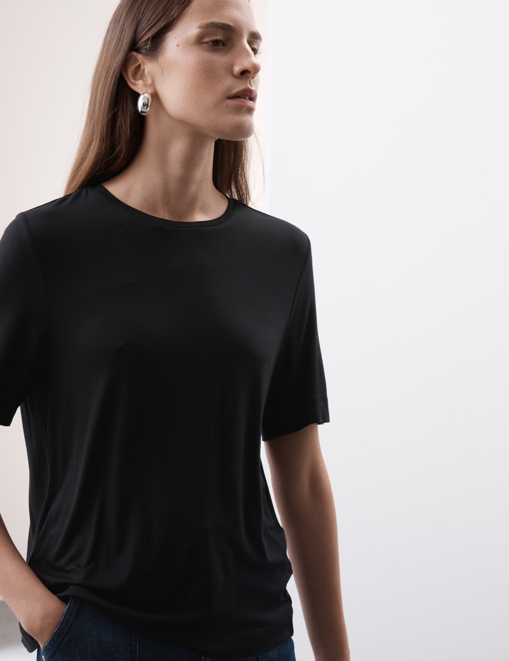 Plain black jersey shirt new arrivals
